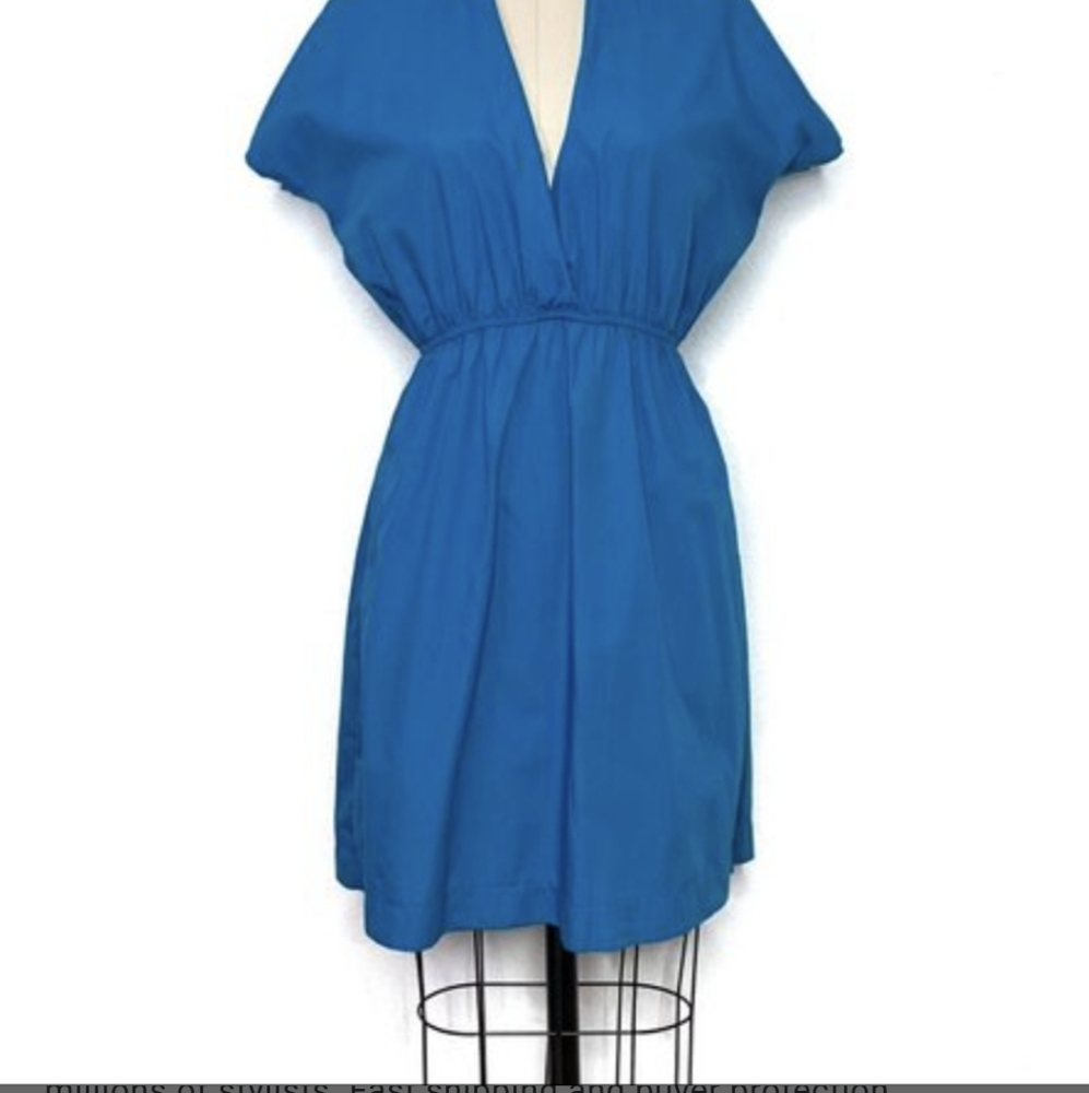 American Apparel poplin cinched shift dress